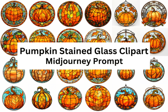 Download Pumpkin Stained Glass Clipart - Premium Resources