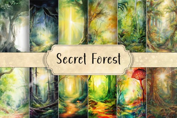 Download Watercolor Secret Forest - Premium Bundle
